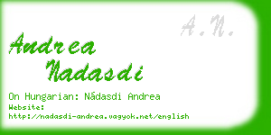 andrea nadasdi business card