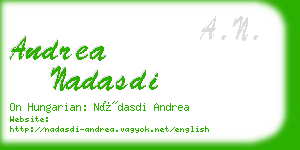 andrea nadasdi business card